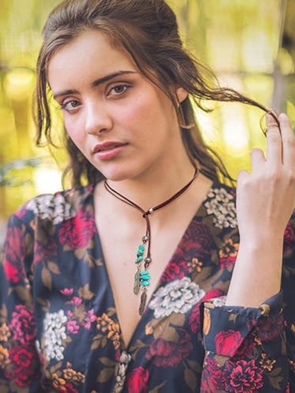 Women’s Boho Western Layered Choker Necklace | Cowgirl Country Concert Jewelry - Picture 2 of 7